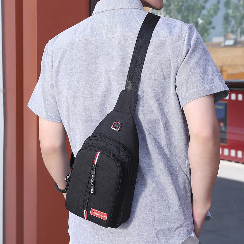 

Men Chest Bag Shoulder Diagonal Bag Contrast Color Casual Women's Casual Small Chest Bag
