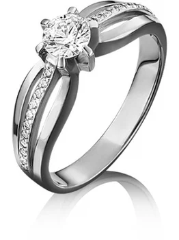 

Yuz platinum ring with Swarovski crystals in white gold