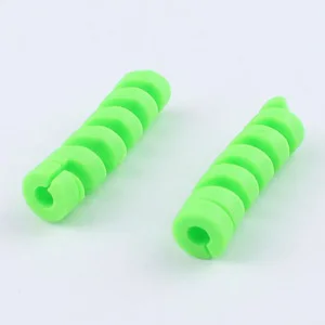 Green-2pcs SOVIWN аксессуары для наушников силиконовые намотки защитные 10 шт. спиральный кабель протектор для Iphone Android USB провода намотки Организатор - Цвет: Green-2pcs