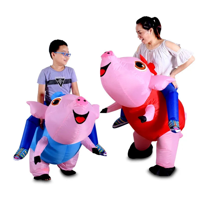 Parent-Kid Adult Inflatable Costumes Kids Animal Pig Halloween Cosplay Costume Carry Me Halfbody Party Role Play Blow Up Disfraz Parent-Kid Adult Inflatable Costumes Kids Animal Pig Halloween Cosplay Costume Carry Me Halfbody Party Role Play Blow Up Disfraz