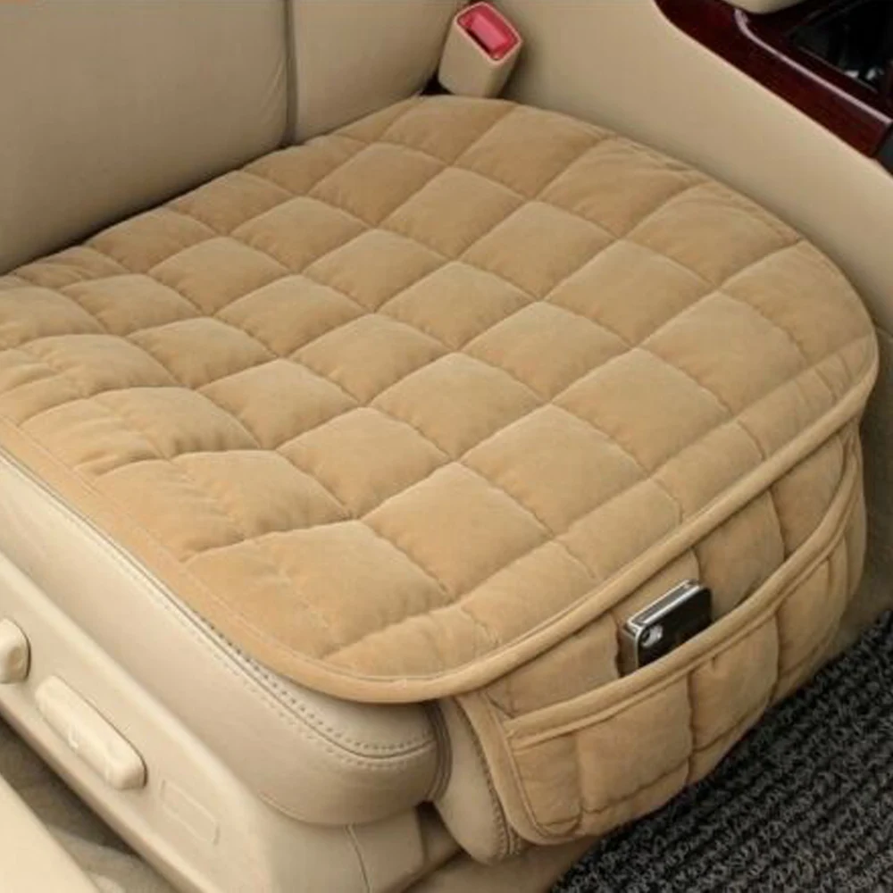 Универсальное 3D Автомобильное Сиденье Дышащий плюшевый коврик для автомобильного стула Подушка четыре сезона Передняя Задняя льняная Подушка протектор сиденья
