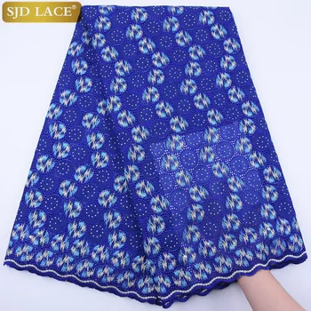 

SJD LACE 2020 Latest African Cotton Lace Fabric High Quality Swiss Voile Lace In Switzerland Embroiderey For Wedding Dress 1791B