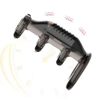 G Spot Stimulator Bullet Vibrator Cock Sleeve Penis Vibrating Ring Ejaculation Delay Strap On Dildo Dick Enlargement Extender 4