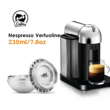 Большие кофейные фильтры для многократного использования для Nespresso Vertuo Vertuoline GCA1 и Delonghi ENV135 многоразовые капсулы из нержавеющей стали