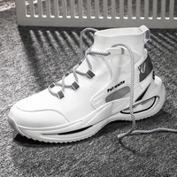 Chunky Sneakers High Top Socks Men Shoes Thick Bottom Outdoor Light Sports Running Shoes Yellow White Black Platform Sneaker