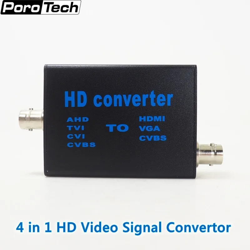 

100 PCS/LOT 4in1 HD Video Signal Convertor AHD to HDMI Signal Convertor AHD41 TVI AHD CVI CVBS to HDMI VGA CVBS converter