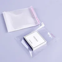 200Pcs Self Adhesive Poly OPP Bags Transparent Plastic Cellophane Bags Jewelry Gifts Bag Pouch Pack Cookie Candy Packaging Bag 2