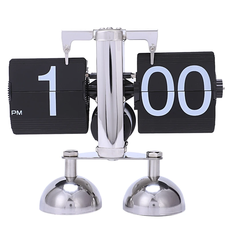 

Vintage Retro Flip Clock Scale Modern Digital Auto Page Turning Dual Stand Flip Clocks Home Decor Desk Table Quartz Clock