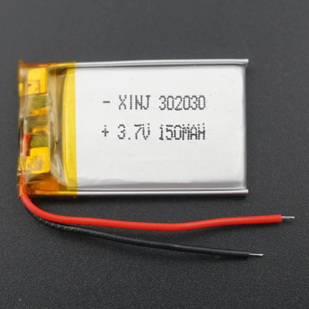 

XINJ 3.7V 150 mAh li Lithium Polymer Battery Li po cell 302030 For DVC smart watches mp4 headphones bluetooth earphone speaker