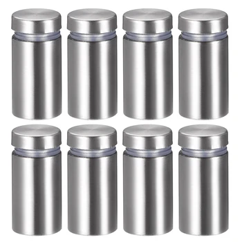 

uxcell Glass Standoff Mount Stainless Steel Wall Standoff Holder Advertising Nails 16mm Dia 32mm Length 8 Pcs