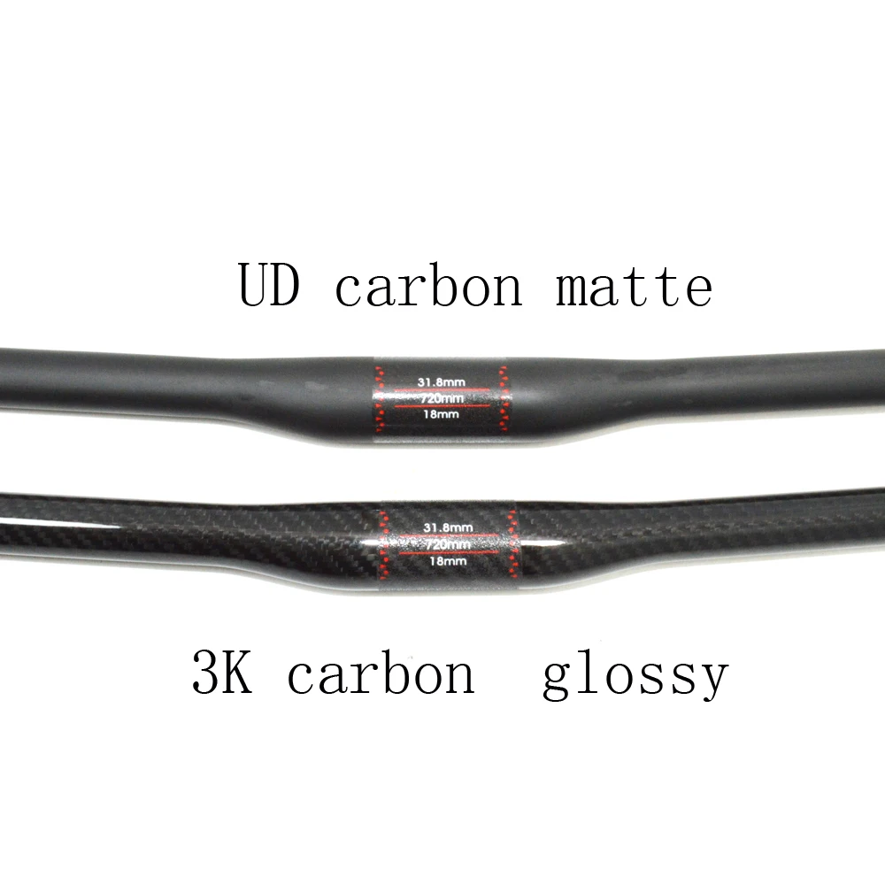 3 градуса 3K или UD углеродное волокно MTB плоский велосипедный Руль Горный велосипед 3 развертки 0 мм подъемный руль 31,8 мм велосипедные детали