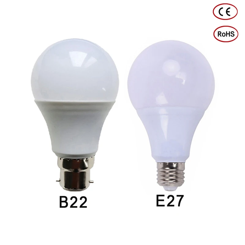 Bayonet Light Bulbs 220V 110V 3W 6W 9W 12W 15W 18W 21W E27 Screw Bulb LED Cool White Energy Saving Indoor Lighting for Home