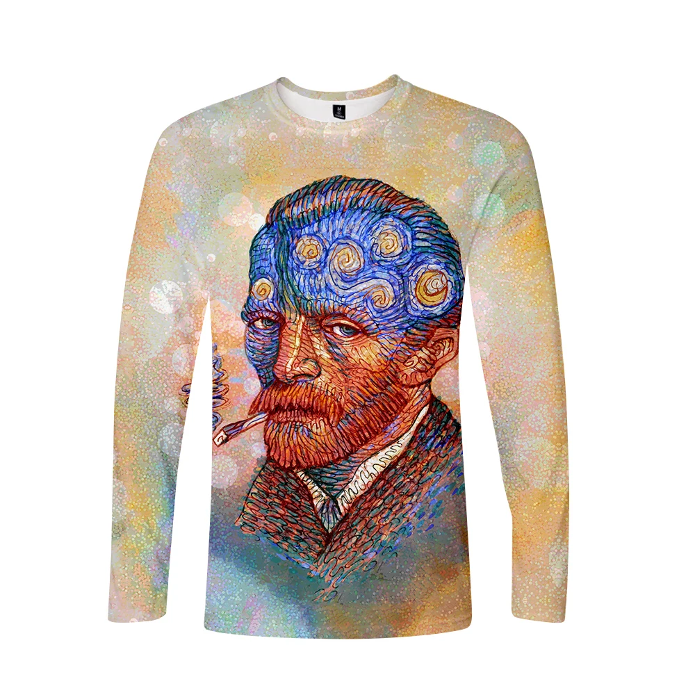 World famous painting art Crewneck Hip Hop Hoodies&Sweatshirt
