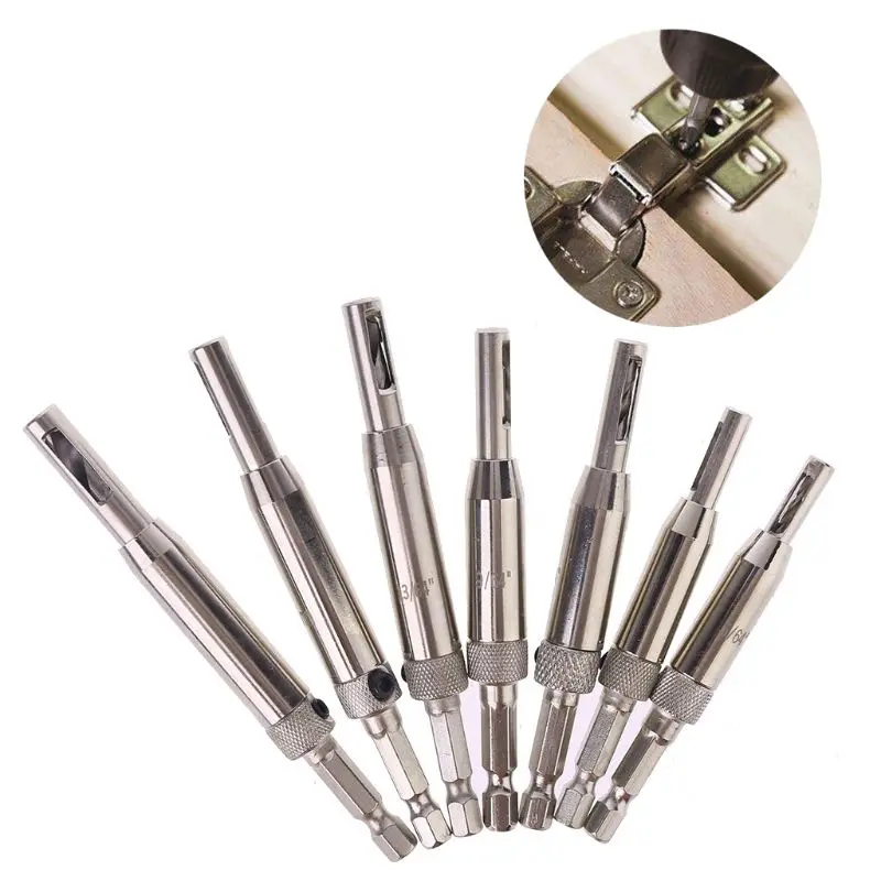 8 8 Pcs Center Doors Self Centering Hinge Tapper Core Drill Hole Puncher Woodworking Tool 5/64'' 7/64'' 9/64'' 11/64'' 13/64''