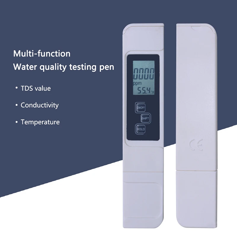 Тестер температуры TDS EC Meter ручка 3 в 1 Функция проводимость вода инструмент измерения качества TDS& EC Тестер 0-9990ppm 15