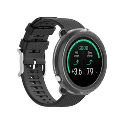 TPU Soft Edge Glass Screen Protector Case for Smartwatch Protective Bumper Cover (Black)