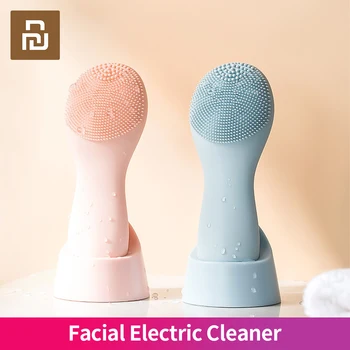 

xiaomi Youpin Jordan&Judy Facial Cleaning Brush Dual Frequency Vibration Deep Cleaning Face Waterproof Silicone Electric Cleaner