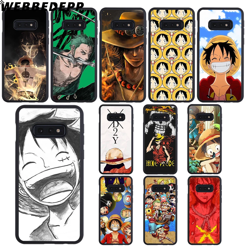 

WEBBEDEPP One Piece Luffy Soft Case for Samsung Galaxy Note8 9 A10 A20 A40 A50 A60 A70 M10 M20 M30 Cover
