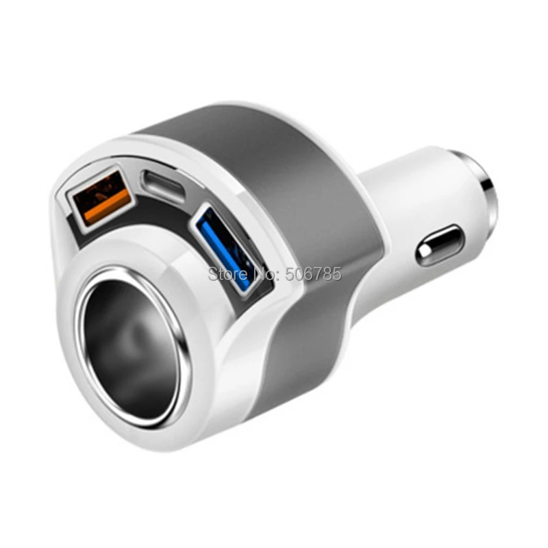 50 шт./Лот 12 В 3 А Быстрая зарядка QC3.0 usb адаптер автомобильная с портом type c дорожное
