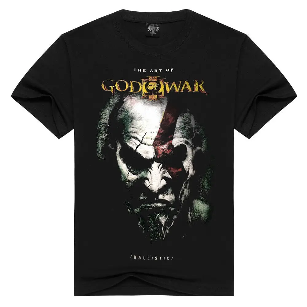 

HOT Game God Of War Impressive Ares 3 Kratos Printing Black T-Shirt MensCool Casual pride t shirt men Unisex Fashion tshirt