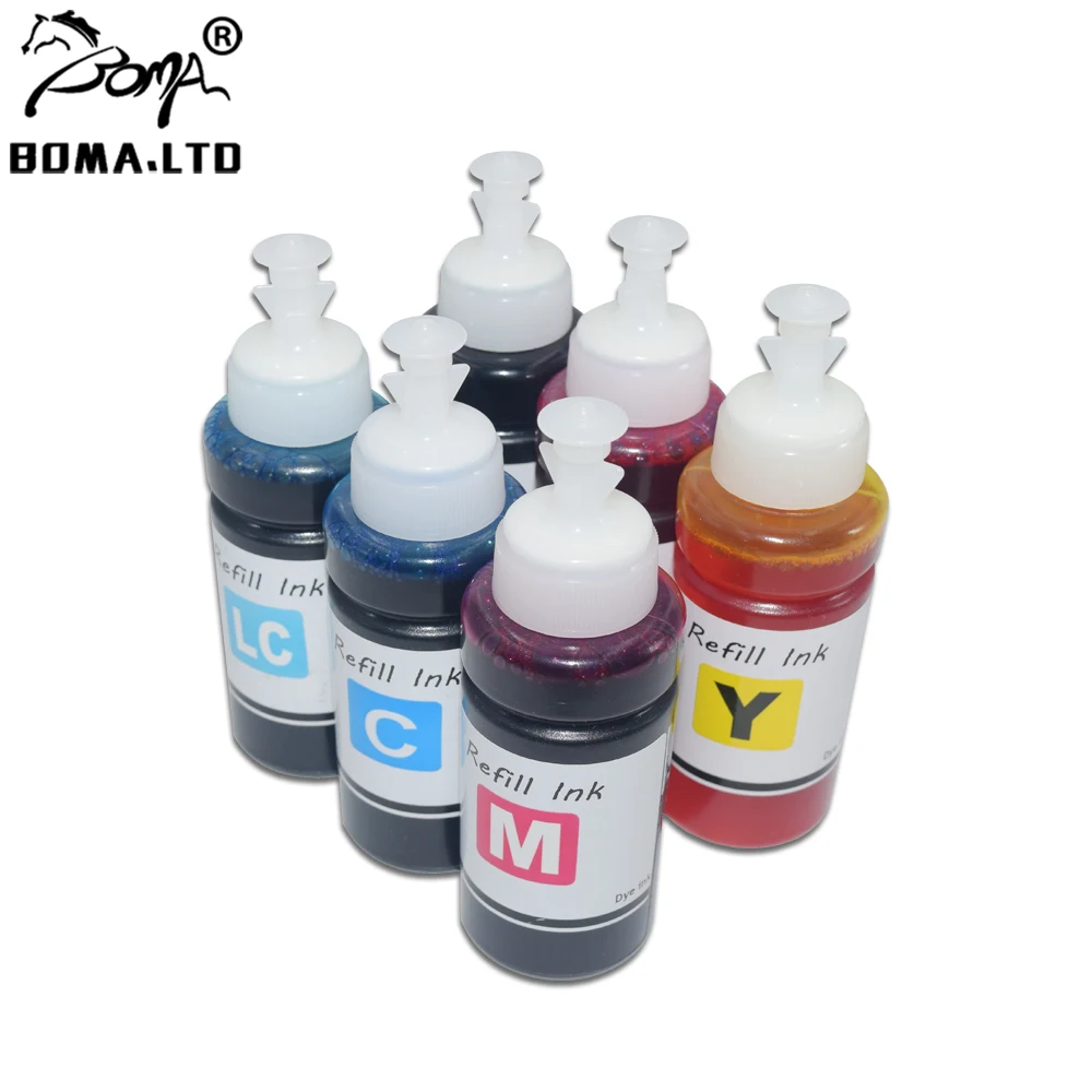 BOMA.LTD 70 мл Водорастворимые чернила для EPSON Eco Tank L800 L1800 L810 L803 L805 L850 принтер 673 T6731 - T6736
