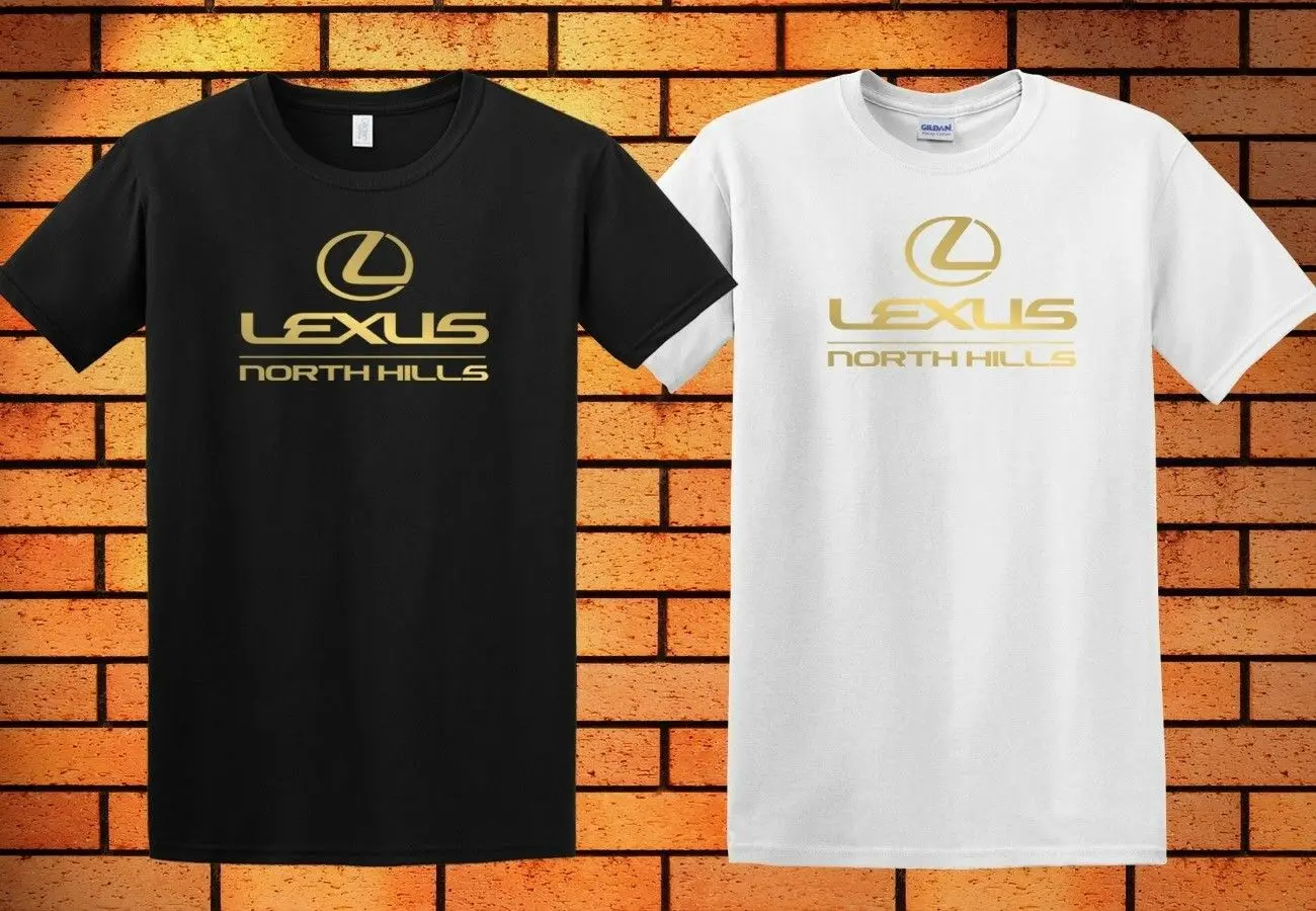 

NEW LEXUS CAR LOGO T-SHIRT WHITE BLACK MEN'S SHORT SLEEVE SHIRT GP1