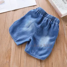 Специальное предложение; летние джинсовые шорты на шнуровке для девочек; детская одежда с рисунком; 21698-9007 19