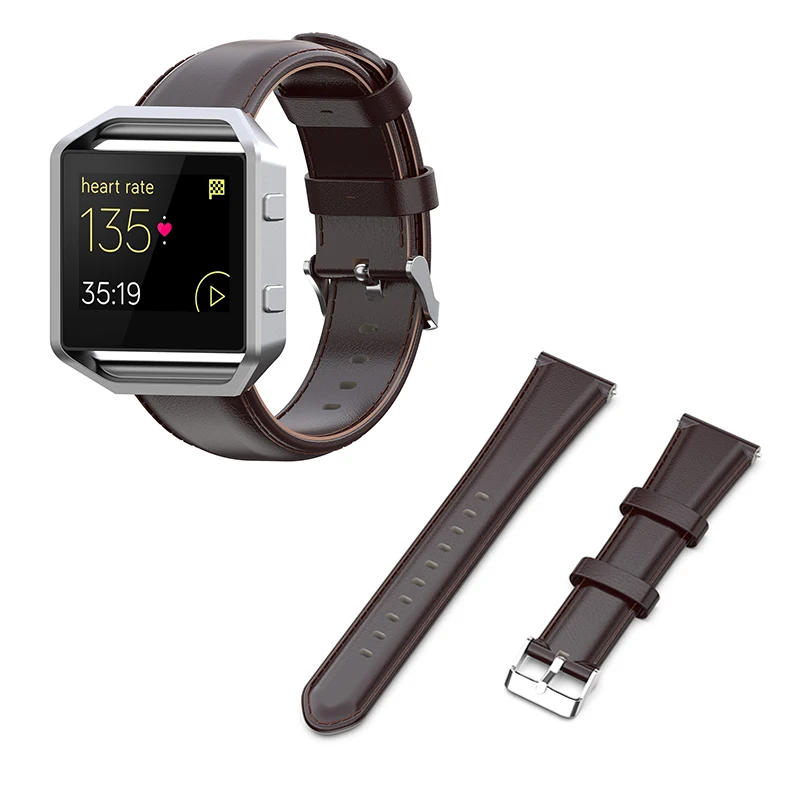 Масло воск кожаный ремешок для Fitbit blaze 23 мм часы ремешок аксессуары кожаный браслет Мода