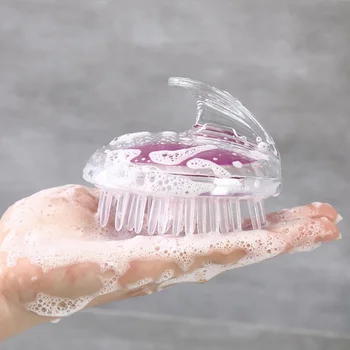 

1PCS Hair Scalp Shower Washing Hair shampoo Brush Comb Handheld Vibrating Massager with Skin Protecting Rounded Fingers