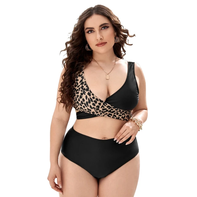 Plus Size Swimwear Underwire Tummy Control  Bikini Swimsuit Plus Size Fat  Women - Plus Size Bikini - Aliexpress