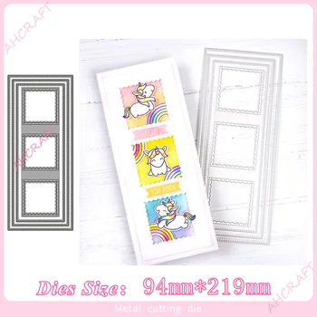 

Long rectangle border set Metal Cutting Dies for diy Scrapbooking Photo Album Decorative Embossing PaperCard Crafts Die2020