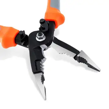 

5 In 1 Needle Nose Wire Stripper Pliers 8" Cable Wire Crimping Stripping Cutter CR-V Electrician Cutting Hand Tools