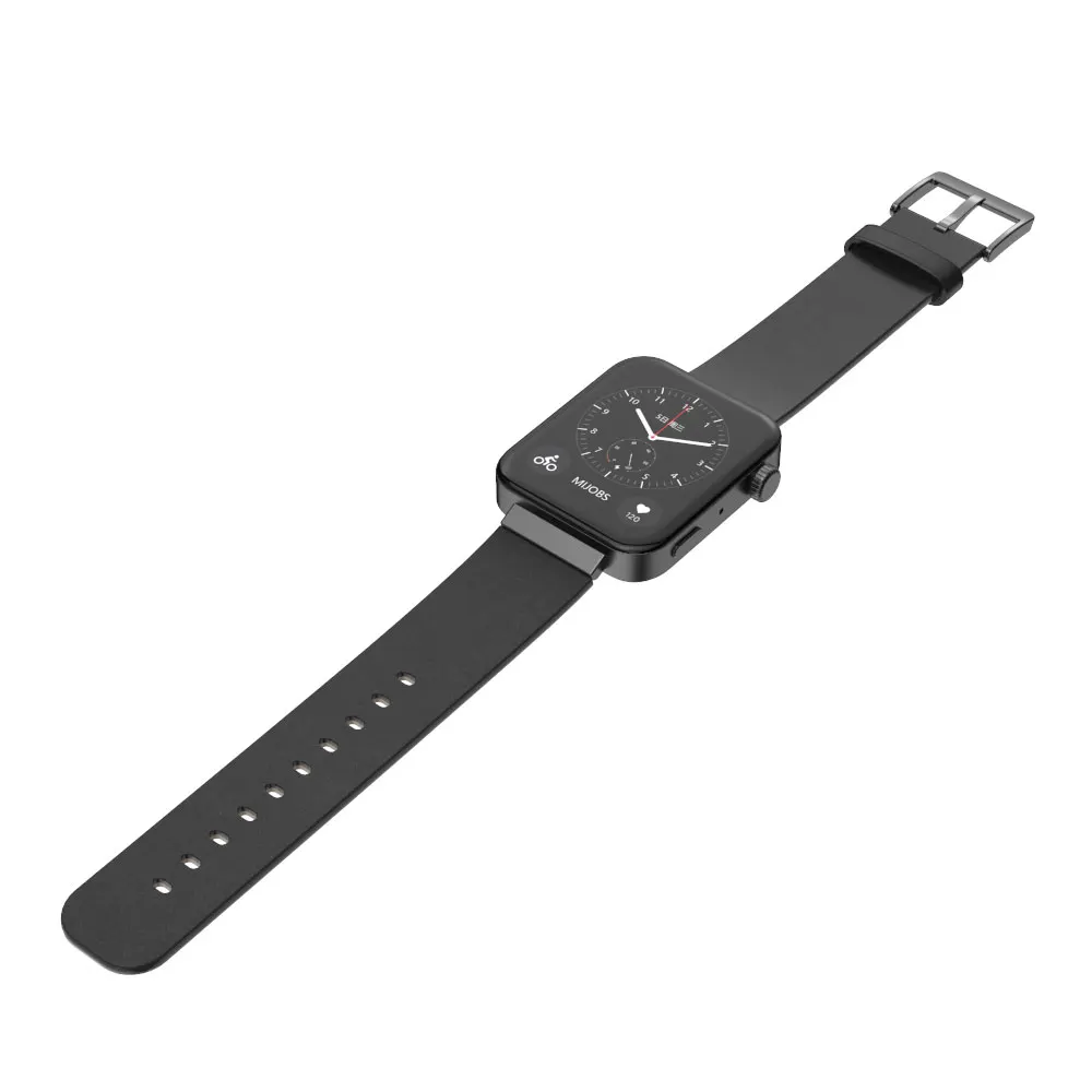 Mijobs для xiaomi часы кожаный ремешок Smartwatch Браслет ремешок для xiaomi Кожаный ремешок Спорт Bluetooth фитнес