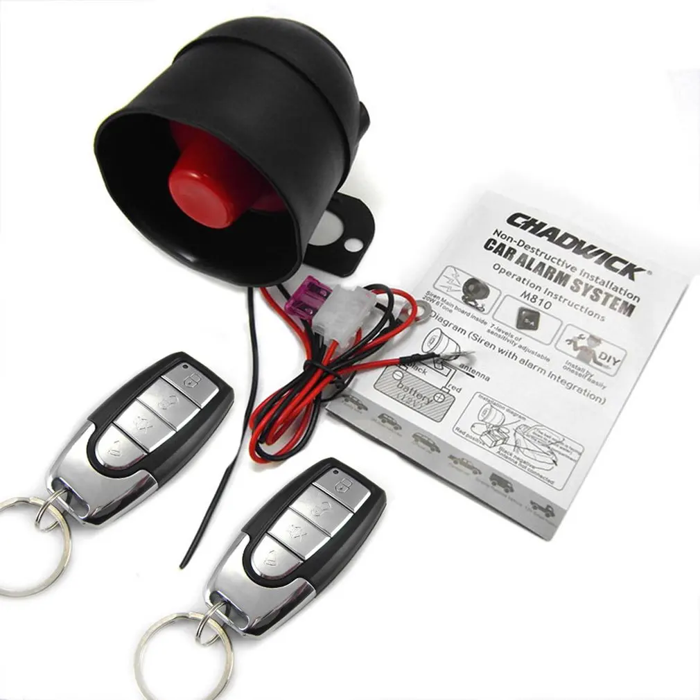 M8108115 12v Car Alarm System One Way Vehicle Burglar Alarm Security