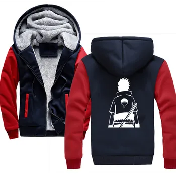 

Hoodies Men Thick Clothes Autumn Winter Long Sleeve Naruto Sasuke Uchiha Anime Sweatshirts Mens Streetwear Hoody Man Clothing