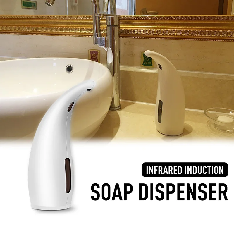 

300ml Automatic Soap Dispenser Hand Free Touchless Sanitizer Bathroom Electric Smart Sensor Liquid Soap Dispenser Container