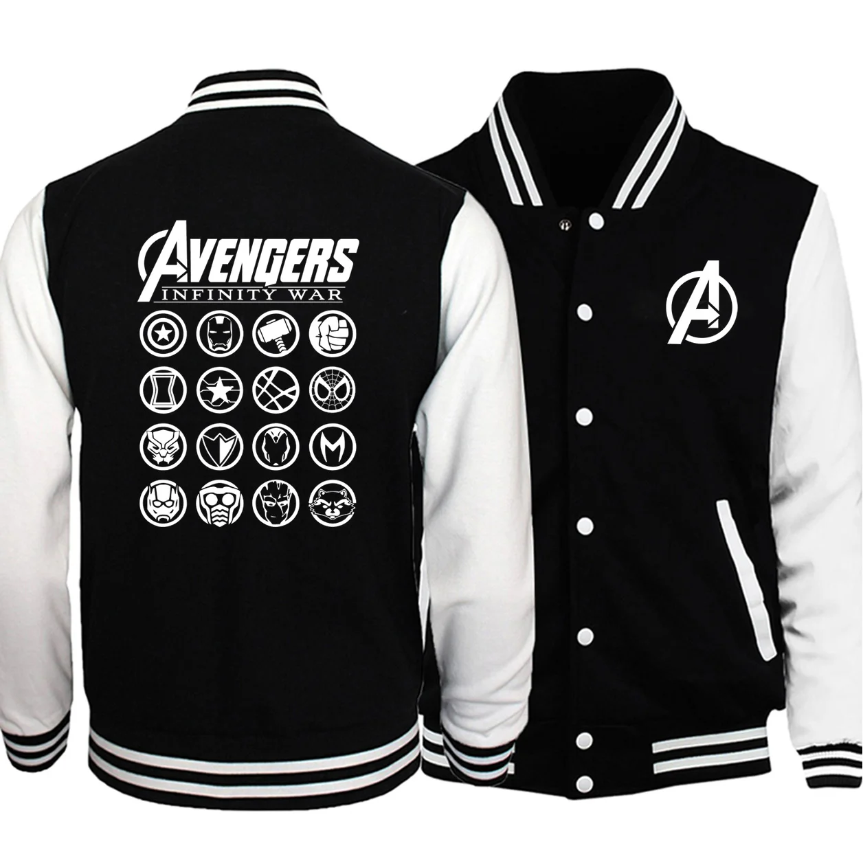 

2019 Winter Hot Sale Streetwear The Avengers logo Jackets Man Baseball Clothing Bomber Hip Hop Fashion Jacket Mans Homme Tops