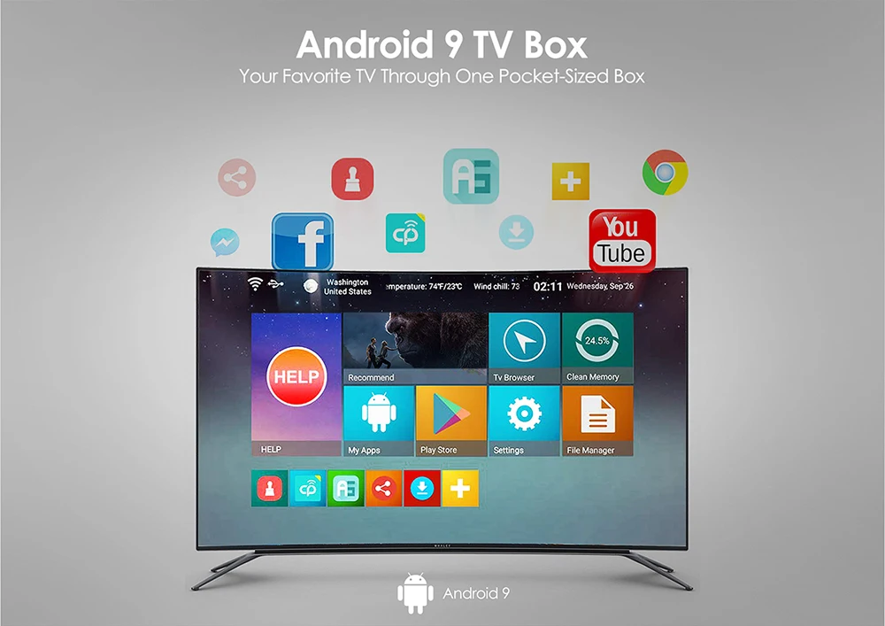 Mecool ТВ приставка новая Beelink GT KING Android 9,0 ТВ приставка S922X Четырехъядерный 4 Гб+ 64 Гб приставка ТВ Bluetooth 4,1 1000 м LAN USB 3,0 приставка