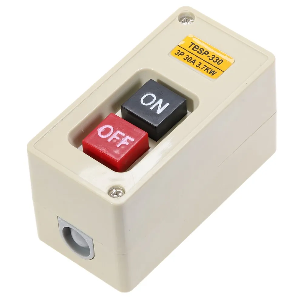 TBSP-330 3 фазы 3.7KW 30A пластиковая кнопка питания кнопочная панель управления ВКЛ-ВЫКЛ