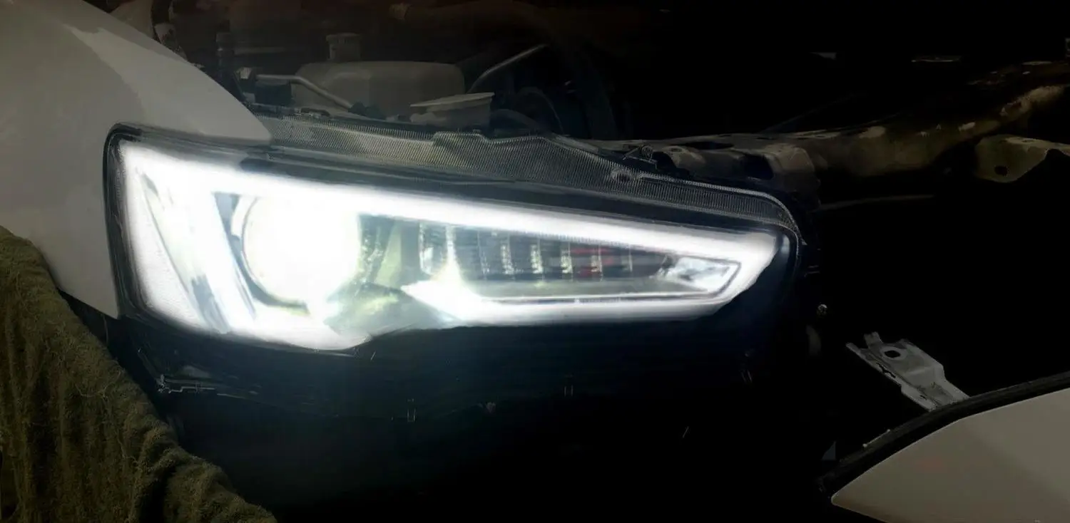 Automovil Luces Led Para Авто Стайлинг дневные ходовые фары Задние Автомобильные фары в сборе 17 18 для Mitsubishi Lancer-ex