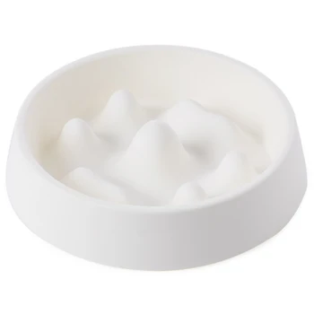

Slow Feeder Dog Bowls, Dog Food Bowl Slow Eating Dog Bowl Interactive Bloat Stop Dog Bowls Dogs Cats Bowl White