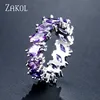 ZAKOL Fashion AAA Marquise Cut Cubic Zirconia Engagement Rings for Women Cz Crystal Leaf Party Wedding Jewelry FSRP2120 ► Photo 3/6