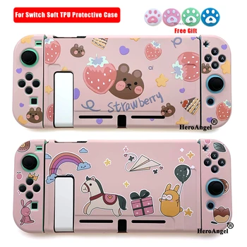 

For Nintendos Switch NS JoyCons Case Cover Coloful TPU Protective Outer Coque Shell Nintend Switch Console Detachable Ultra Thin