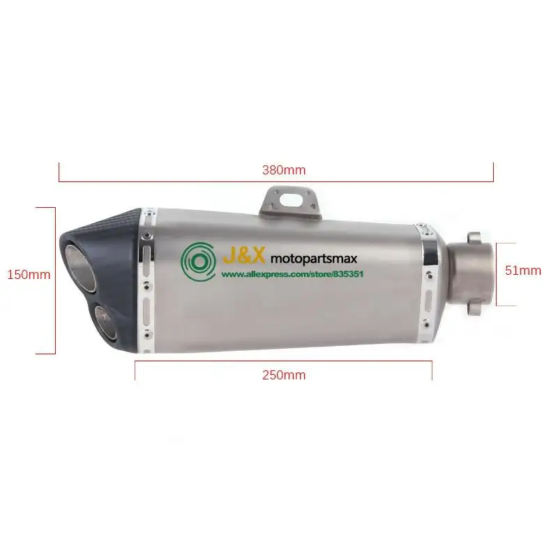 MT-03 MT03 мотоцикл глушитель трубы среднего звенья трубы Escape для YAMAHA YZF-R3 R3 R25 R30 слипоны