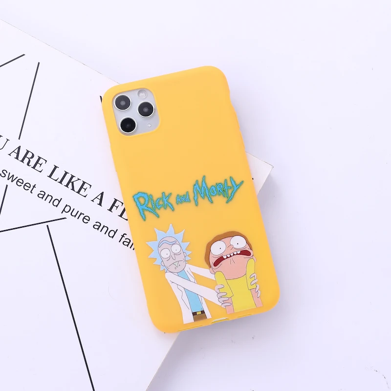 Рик и Морти Забавный мультяшный комикс мемы чехол для телефона для iPhone 11 Pro Max X XS XR Max 7 8 7Plus 8Plus 6S SE Мягкий силиконовый чехол - Цвет: 7