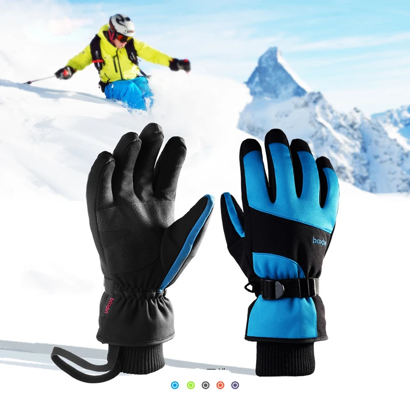 Лыжные перчатки с сенсорным экраном для женщин и мужчин, уличные спортивные Снегоходы, сноуборд, зимние перчатки, водонепроницаемые теплые лыжные перчатки, зимние перчатки для катания на лыжах