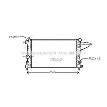 Радиатор Opel Vectra A 1.4/1.6 88-96 Ava Ola2161 Ava арт. OLA2161