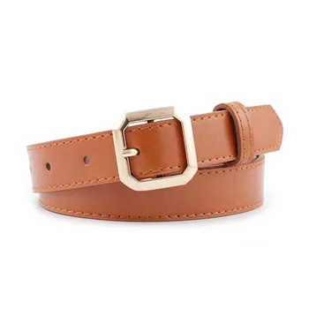 

2019 New Black Brown Pink Narrow Leather Thin Belt Kemer Ladies Silver Needlepoint Buckle Waist Belts for Jeans Women