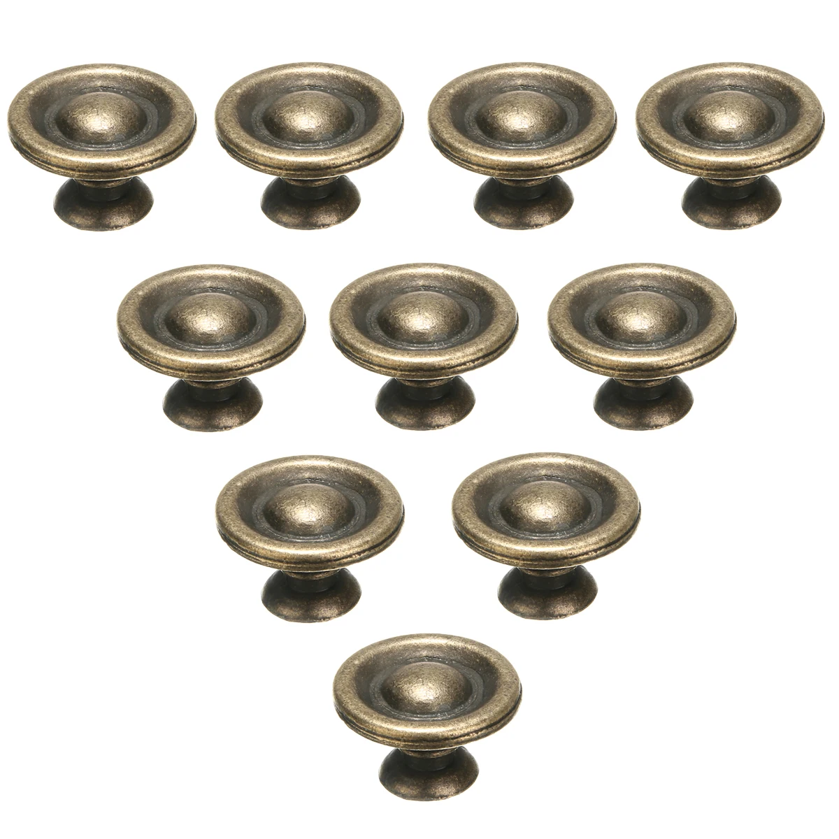 10pcs Antique Brass Furniture Knobs Handles Kitchen Bedroom Doors Cabinet Drawers Cabinet Hardware Knobs