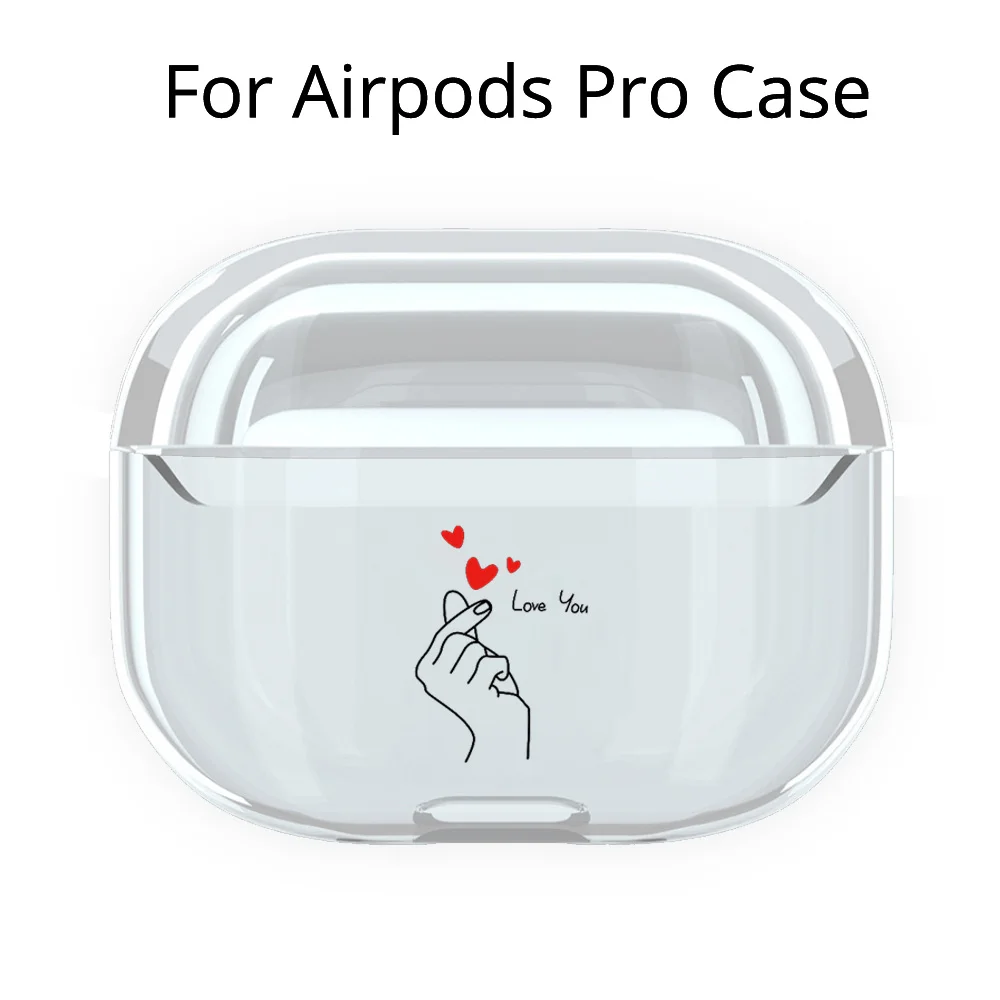 Милый мультяшный прозрачный чехол из поликарбоната для Airpods 3, беспроводная Защитная крышка для наушников, противоударный чехол для Apple Air Pods Pro, чехол для наушников - Цвет: For Pods Pro PC7012